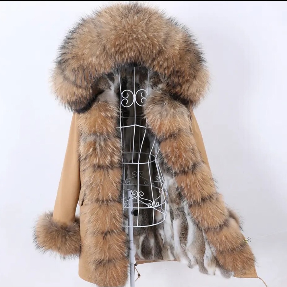 NATURAL FOX FUR WINTER JACKET